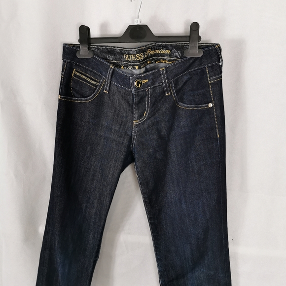 Ladies Vintage Y2K 2000s Jeans Size 6 8 27 GUESS PREMIUM Straight Leg - Picture 3 of 10